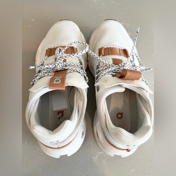 On Running Men's White and Tan Sneakers - Picture 12 of 13